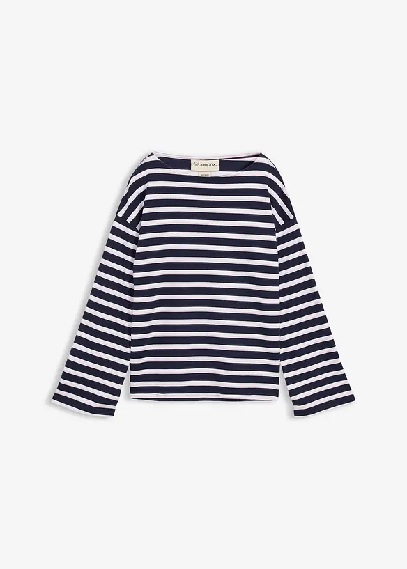 Maglia a maniche lunghe in puro cotone biologico, bonprix
