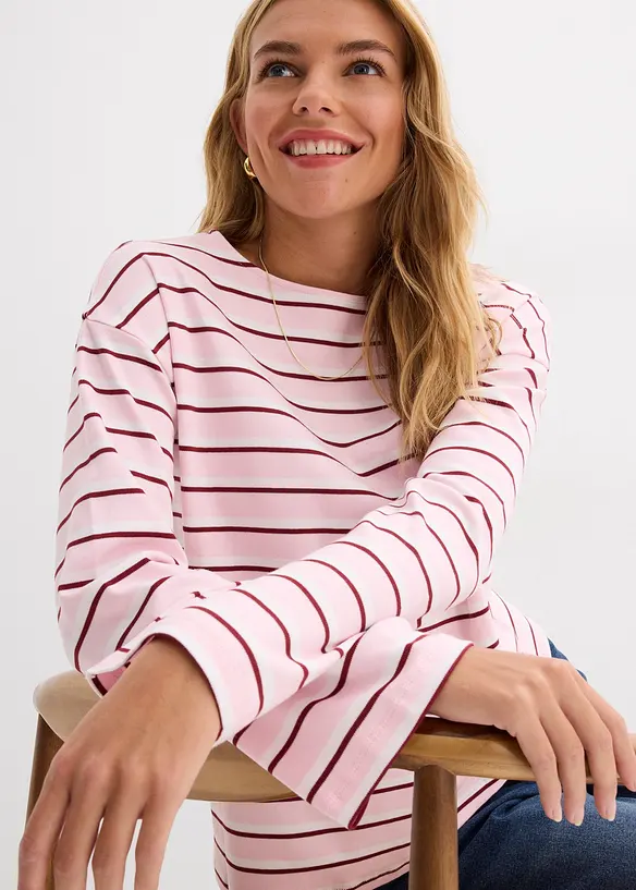 Maglia a maniche lunghe in puro cotone biologico, bonprix
