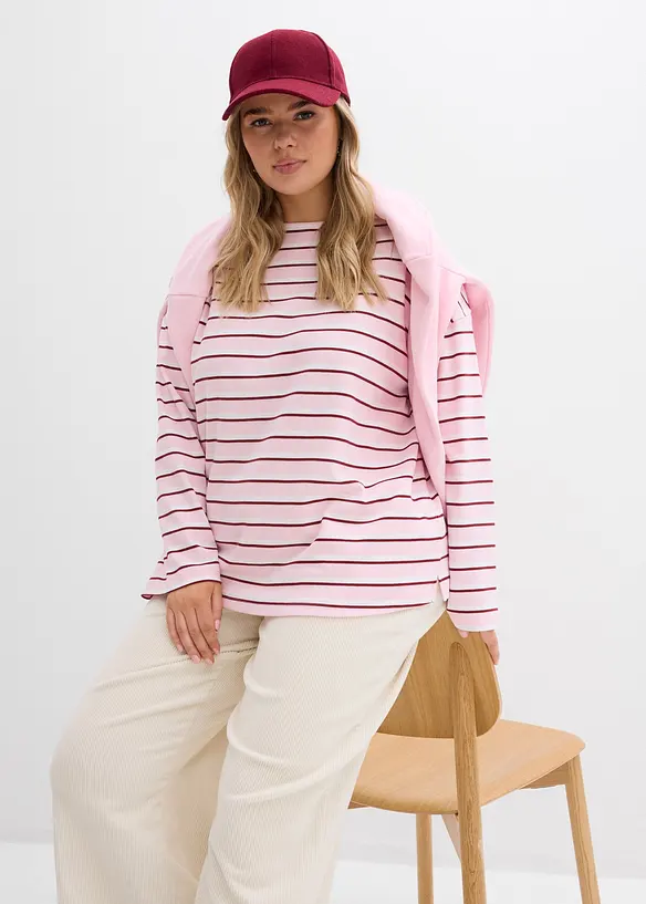 Maglia a maniche lunghe in puro cotone biologico, bonprix