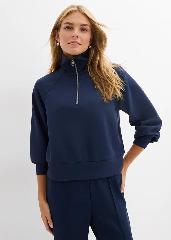 Felpa morbida effetto neoprene, bonprix