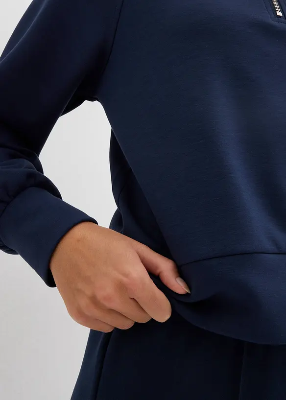 Felpa morbida effetto neoprene, bonprix