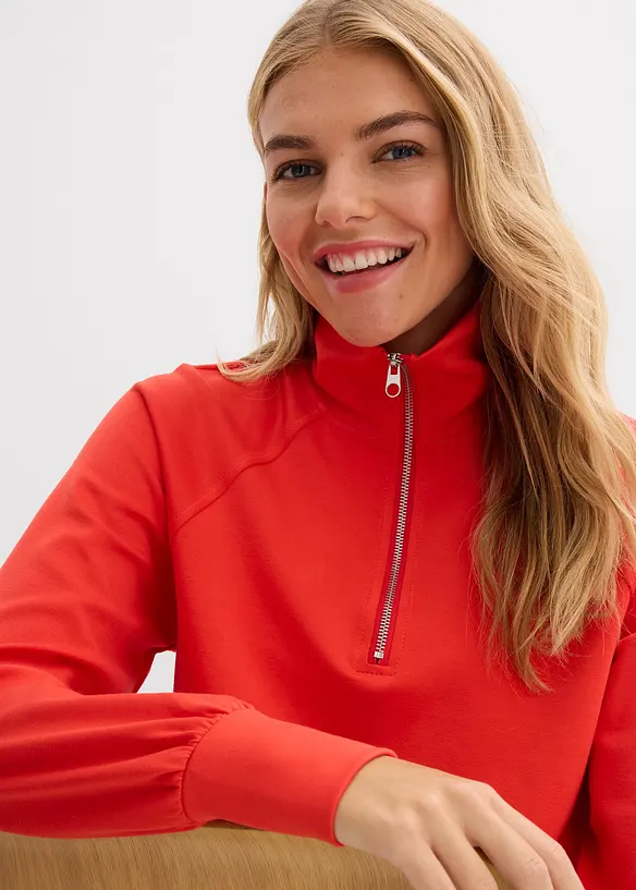 Felpa morbida effetto neoprene, bonprix