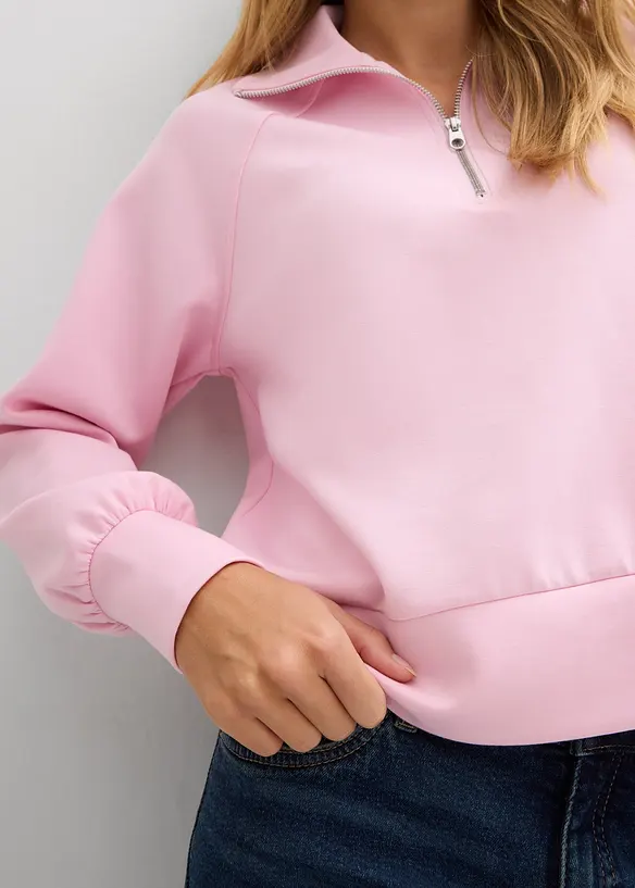 Felpa morbida effetto neoprene, bonprix