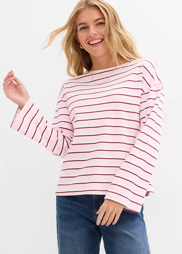 Maglia a maniche lunghe in puro cotone biologico, bonprix