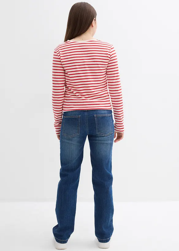 Jeans straight, vita media, bonprix