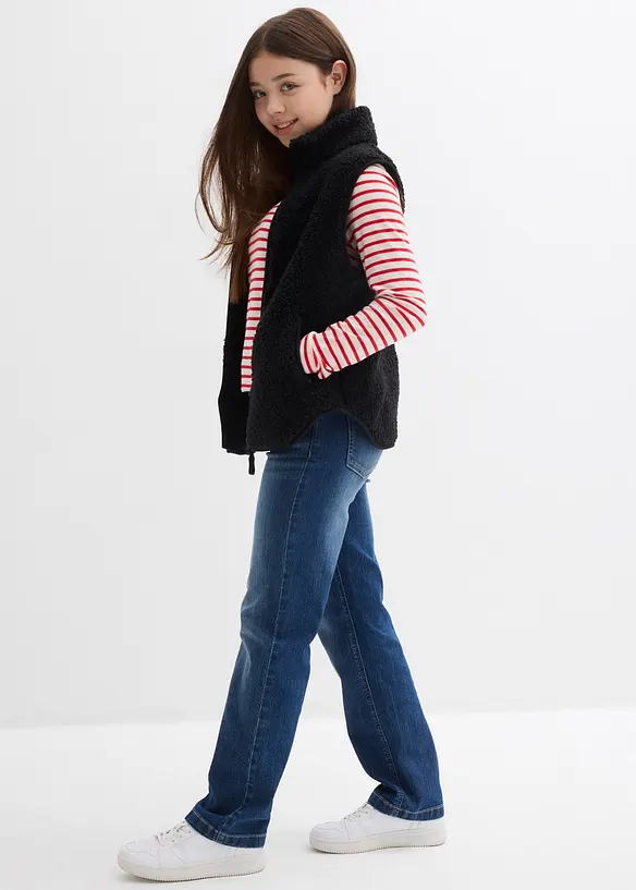 Jeans straight, vita media, bonprix
