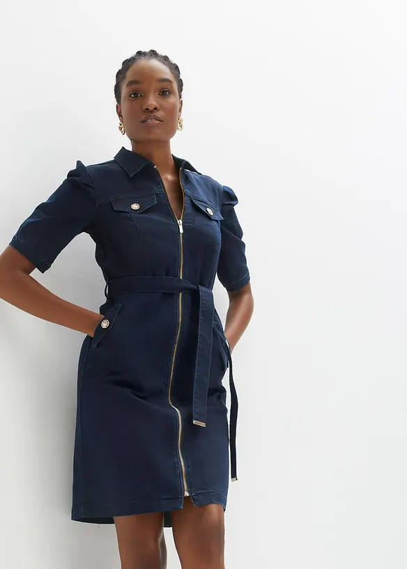 Abito di jeans con cerniera, bonprix