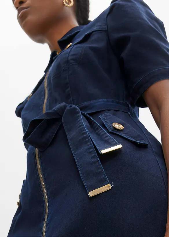 Abito di jeans con cerniera, bonprix