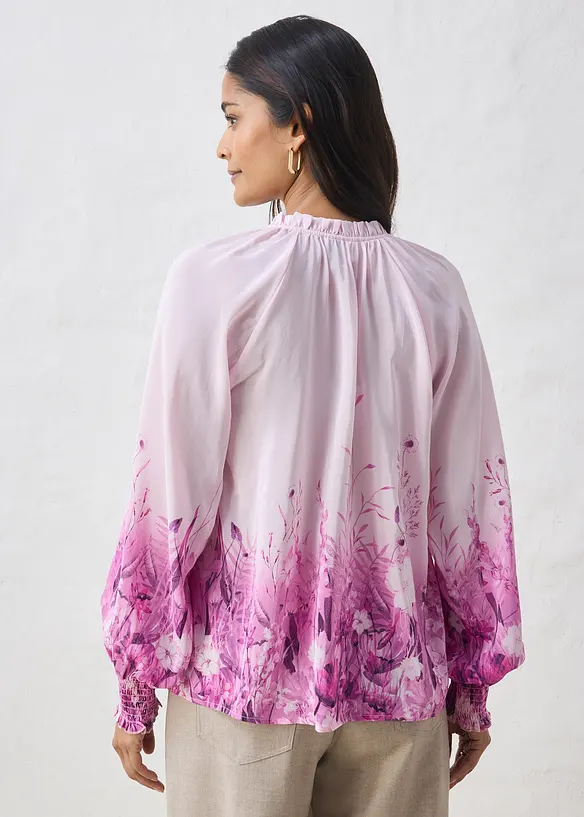 Blusa in misto seta, bonprix