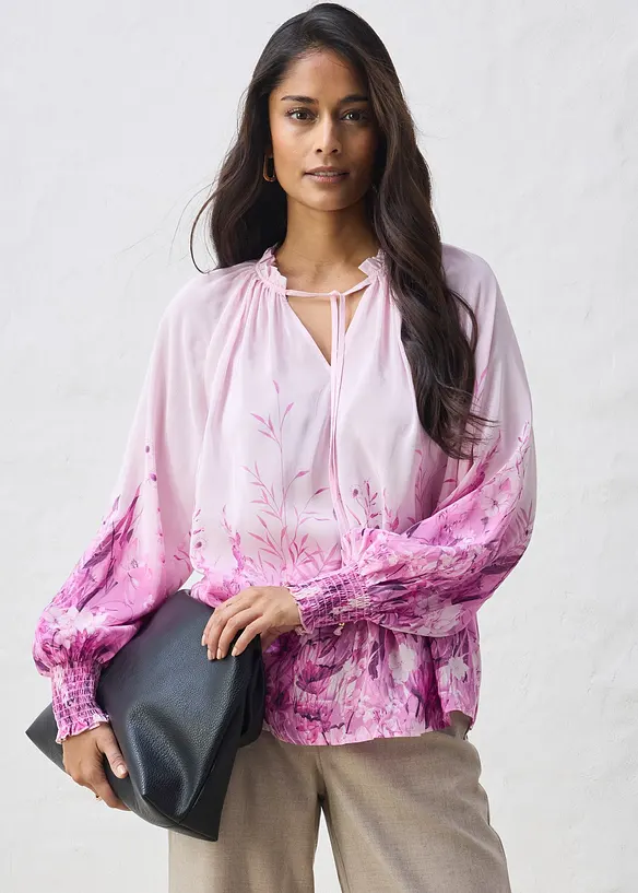 Blusa in misto seta, bonprix