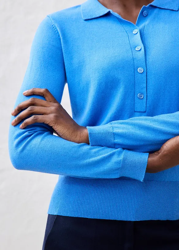 Polo in misto seta, bonprix