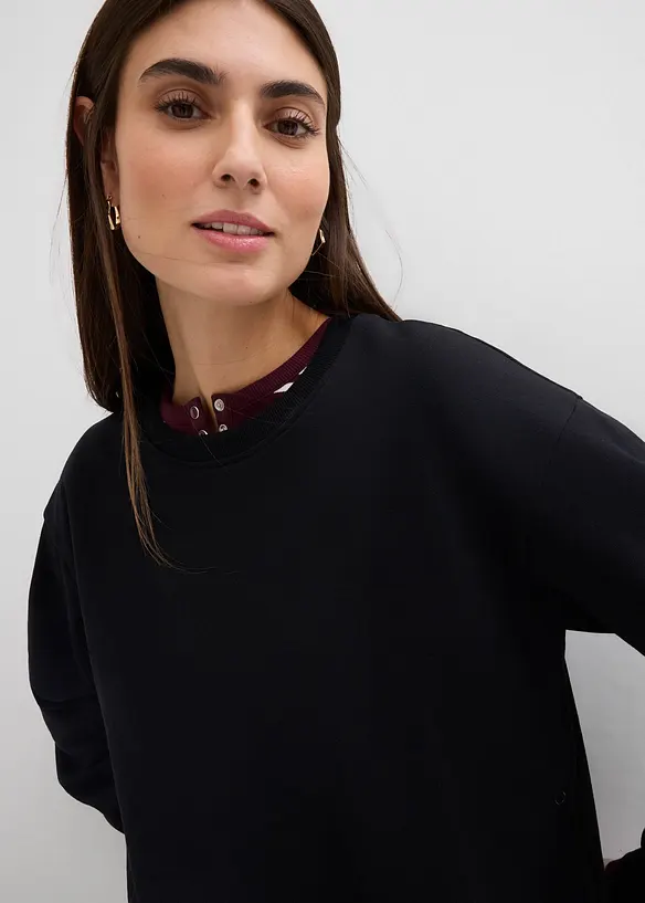 Felpa pr&eacute;maman / da allattamento 2 in 1 in puro cotone biologico, bonprix