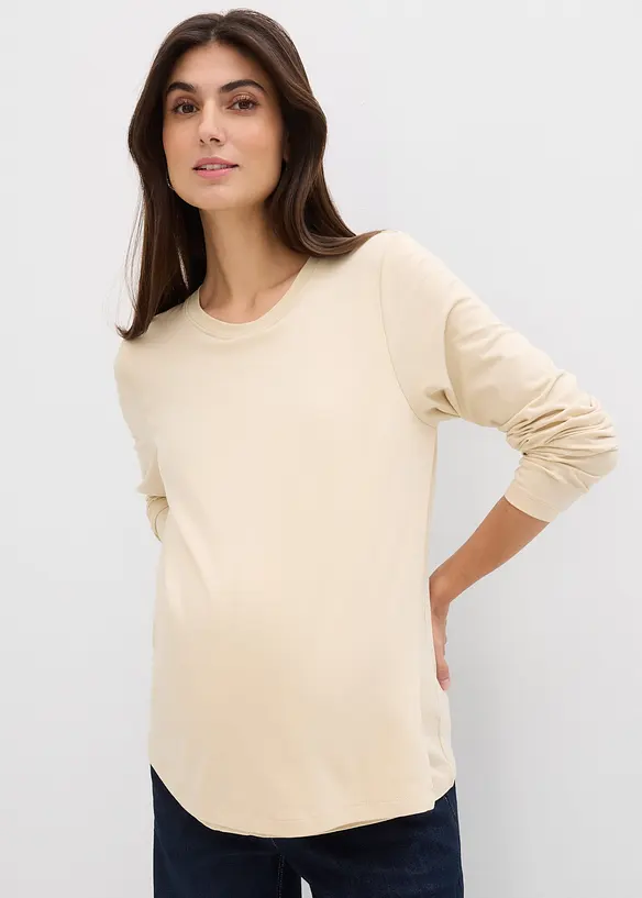 Maglia pr&eacute;maman / da allattamento in puro cotone biologico (pacco da 2), bonprix