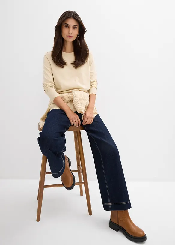 Maglia pr&eacute;maman / da allattamento in puro cotone biologico (pacco da 2), bonprix