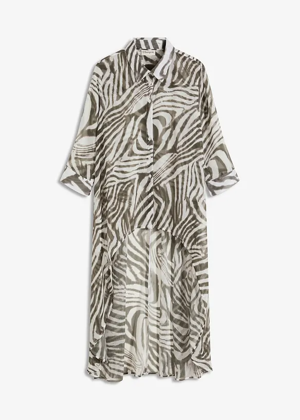 Camicia lunga in chiffon, bonprix