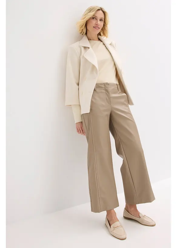 Pantaloni culotte in similpelle, bonprix