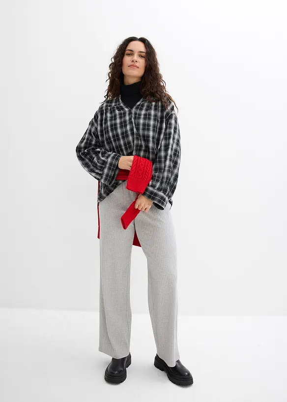 Pantaloni in jersey a coste (pacco da 2), bonprix