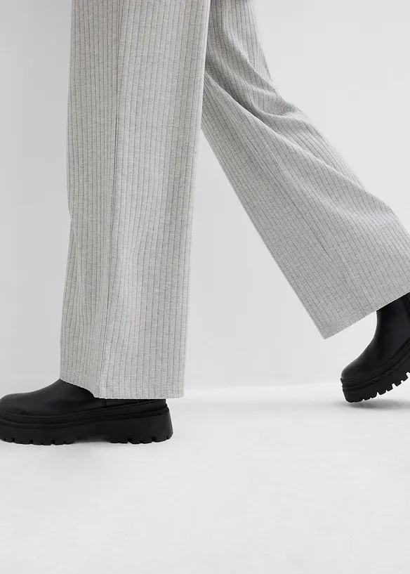 Pantaloni in jersey a coste (pacco da 2), bonprix