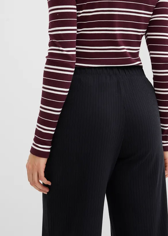 Pantaloni in jersey a coste (pacco da 2), bonprix