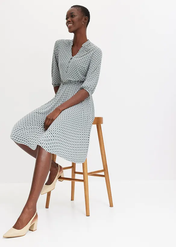 Abito di jersey con cintura da annodare, bonprix