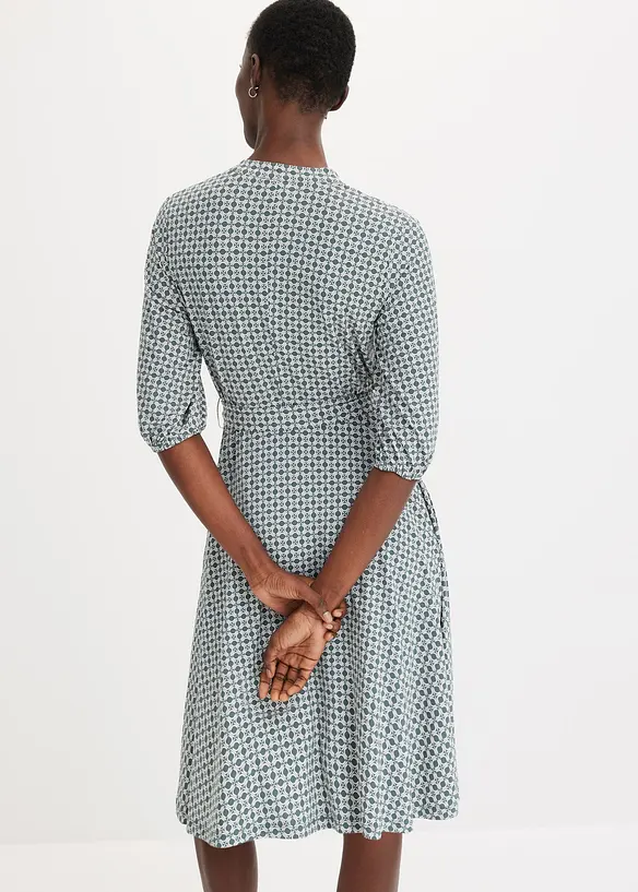 Abito di jersey con cintura da annodare, bonprix