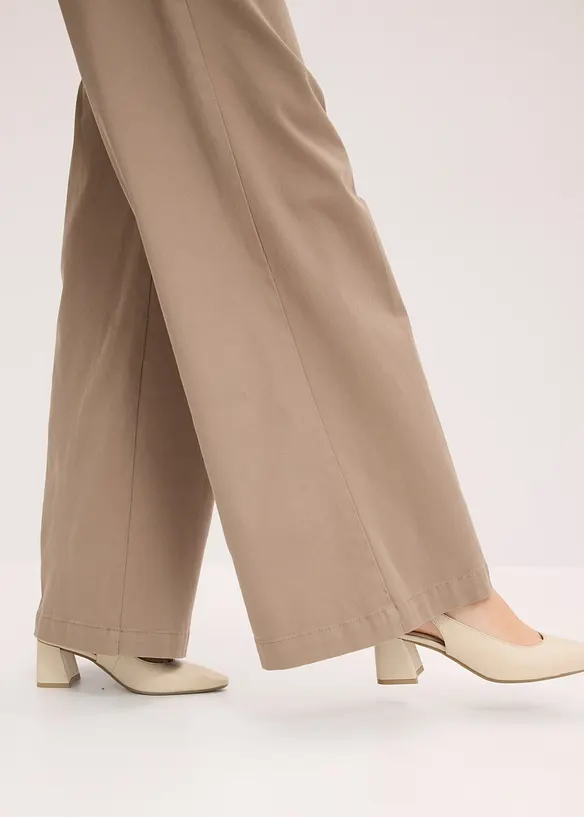 Pantaloni wide leg elasticizzati, bonprix