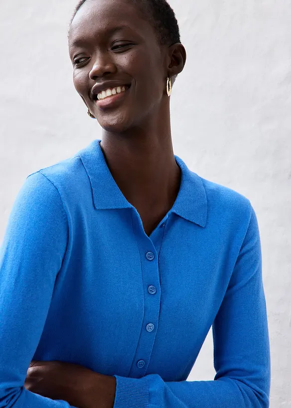 Polo in misto seta, bonprix