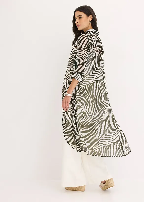 Camicia lunga in chiffon, bonprix