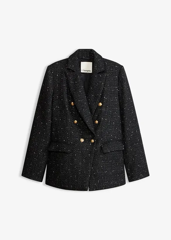 Blazer doppiopetto in boucl&eacute;, bonprix