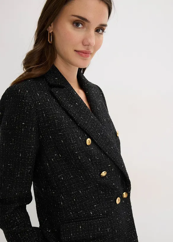 Blazer doppiopetto in boucl&eacute;, bonprix