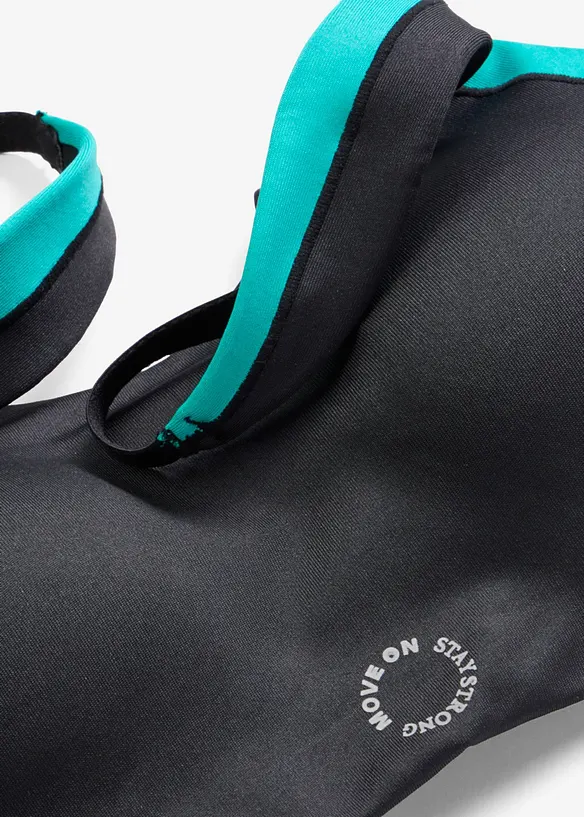 Reggiseno sportivo imbottito con sostegno medio, bonprix