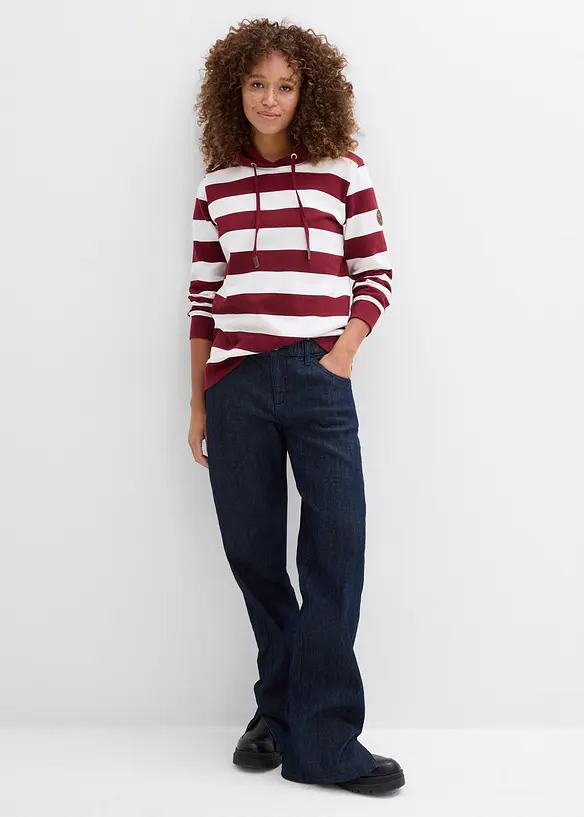 Felpa con cappuccio in puro cotone, bonprix