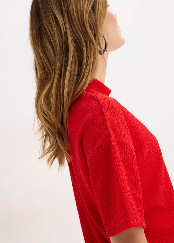 Maglia in cr&ecirc;pe strutturato, bonprix