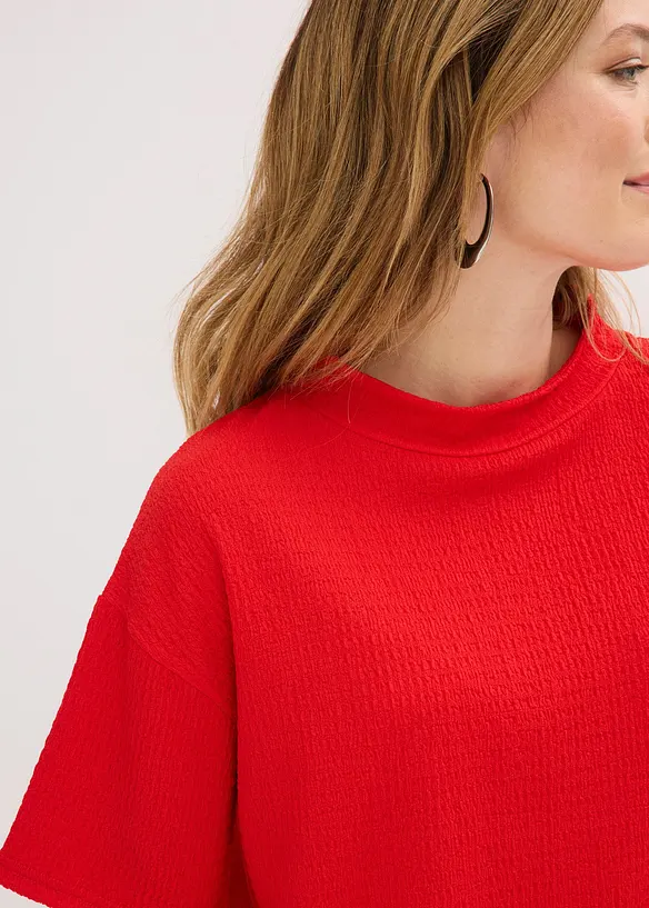 Maglia in cr&ecirc;pe strutturato, bonprix