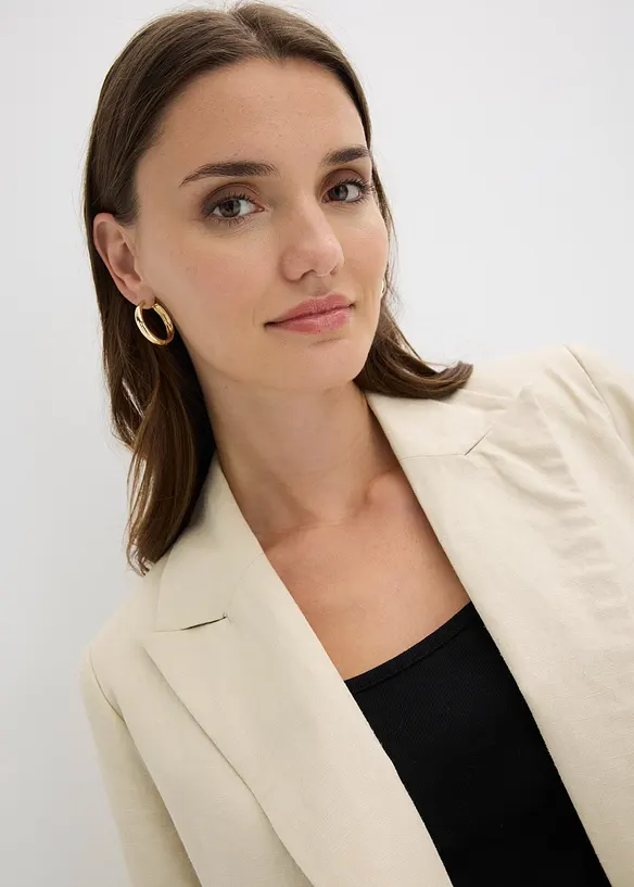 Blazer in misto lino, bonprix
