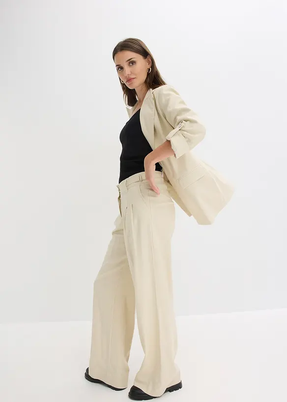 Blazer in misto lino, bonprix