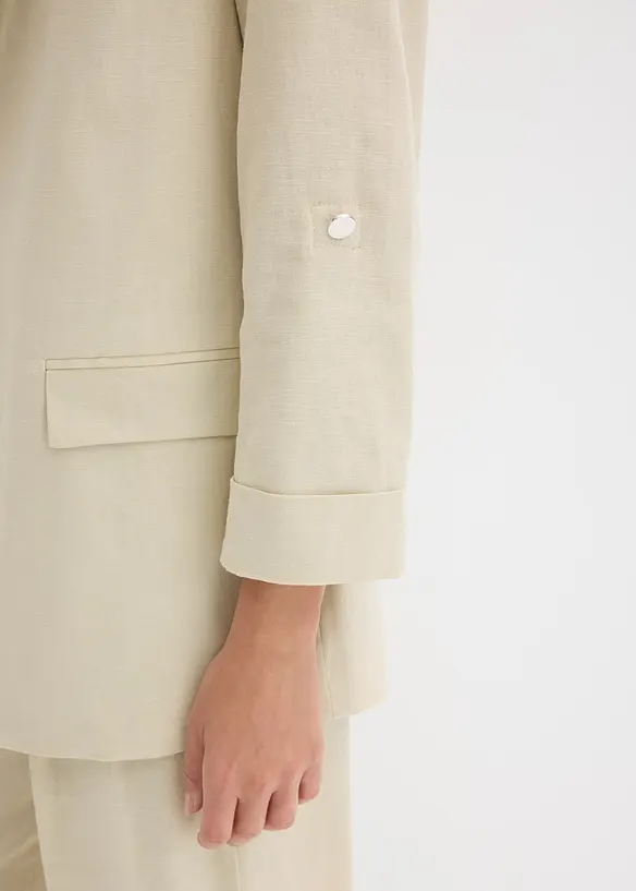 Blazer in misto lino, bonprix