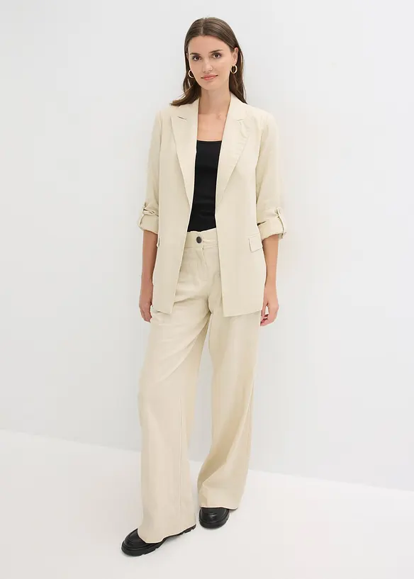 Blazer in misto lino, bonprix