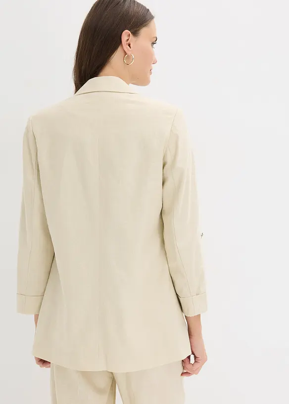 Blazer in misto lino, bonprix