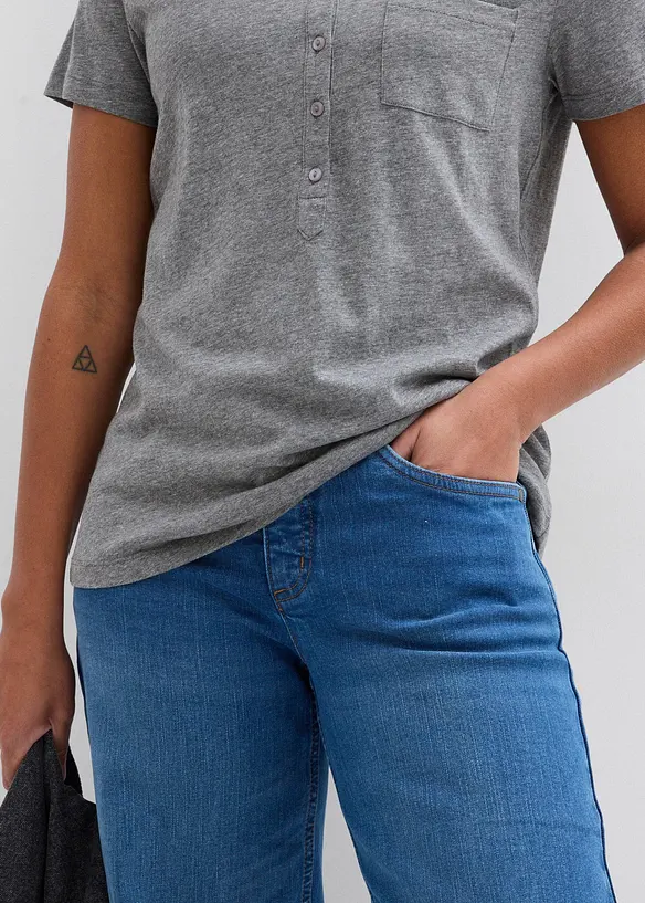 T-shirt con bottoni, bonprix