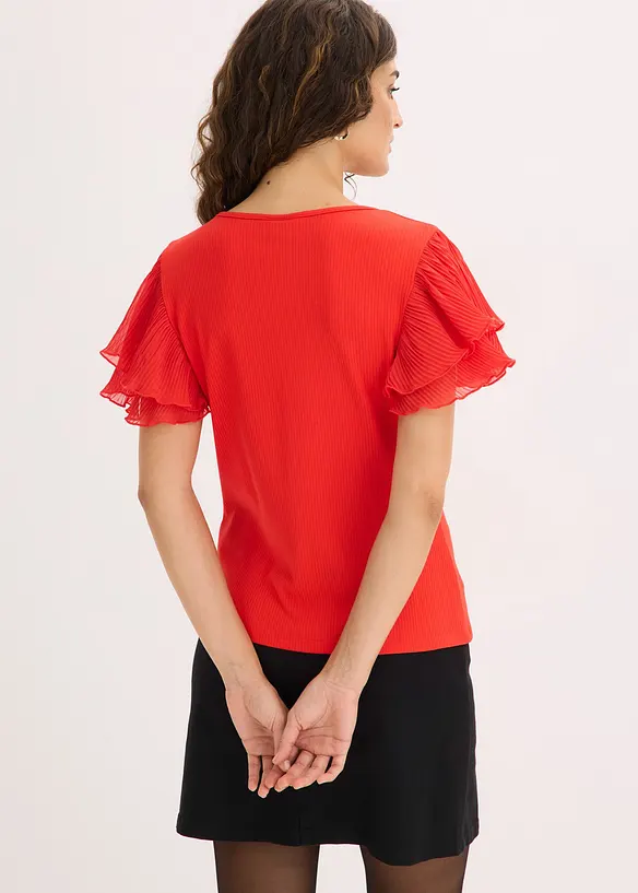 Maglia con volant, bonprix