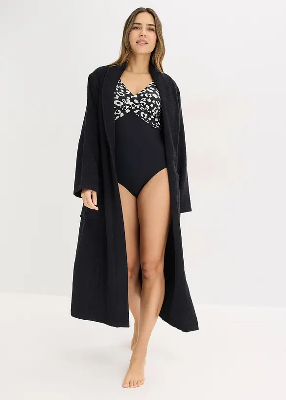 Accappatoio in spugna di puro cotone, bonprix