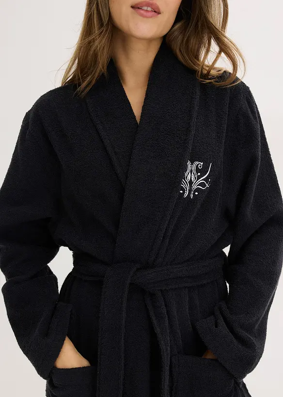 Accappatoio in spugna di puro cotone, bonprix