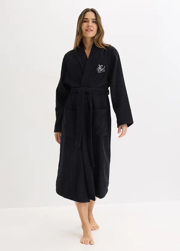 Accappatoio in spugna di puro cotone, bonprix