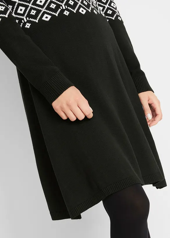 Abito in maglia con motivo norvegese, bonprix