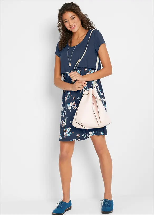 Abito pr&eacute;maman / da allattamento 2 in 1 in jersey di viscosa, bonprix