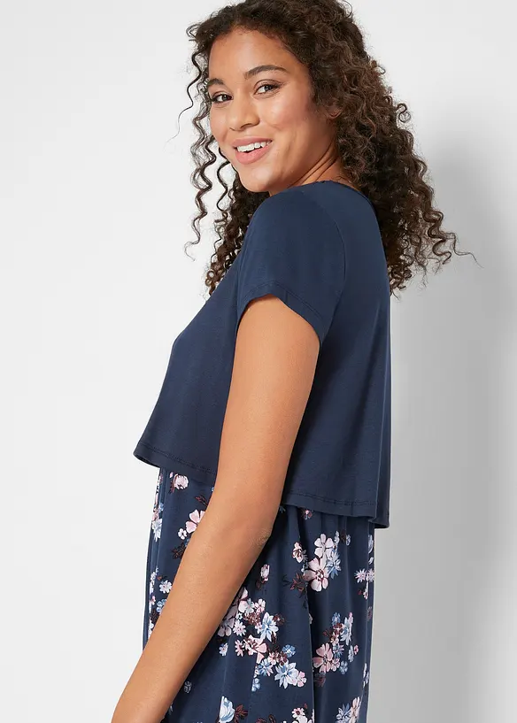 Abito pr&eacute;maman / da allattamento 2 in 1 in jersey di viscosa, bonprix