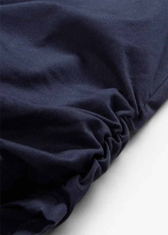 Pantaloni capri di misto cotone con cinta comoda, bonprix