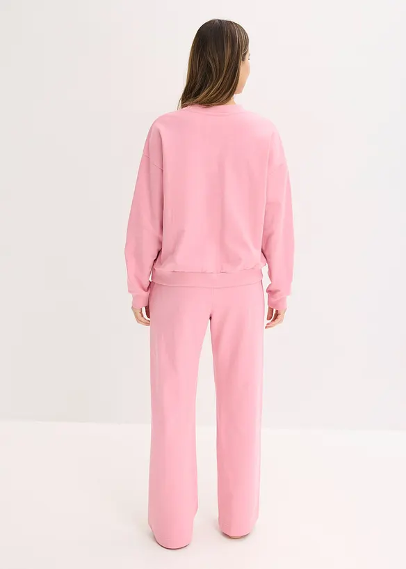 Tuta da casa in felpa con cuciture in rilievo, bonprix