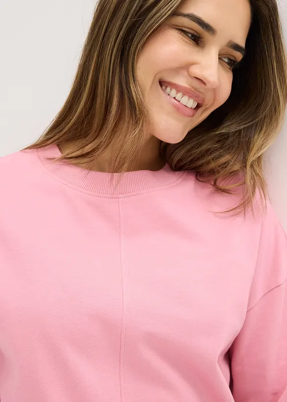 Tuta da casa in felpa con cuciture in rilievo, bonprix